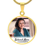 Load image into Gallery viewer, Circle Custom Text and Photo Memorial Necklace