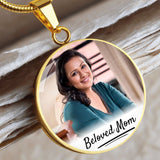 Load image into Gallery viewer, Circle Custom Text and Photo Memorial Necklace