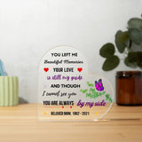 Load image into Gallery viewer, Beautiful Memories Heart Memorial Acrylic Plaque