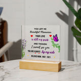 Load image into Gallery viewer, Beautiful Memories Square Memorial Acrylic Plaque