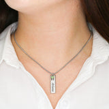 Load image into Gallery viewer, Birthstone Name Vertical Memorial Necklace