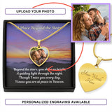 Load image into Gallery viewer, Beyond The Stars Custom Photo Heart Memorial Necklace