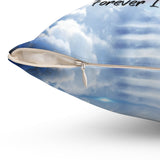 Load image into Gallery viewer, Blue Heavenly Square Photo Memorial Pillow