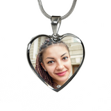 Load image into Gallery viewer, Arms of Angels Heart Photo Memorial Necklace