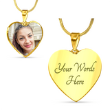 Load image into Gallery viewer, Arms of Angels Heart Photo Memorial Necklace