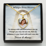 Load image into Gallery viewer, Always With You Custom Photo Heart Memorial Necklace